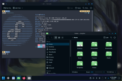 Fedora中的KDE