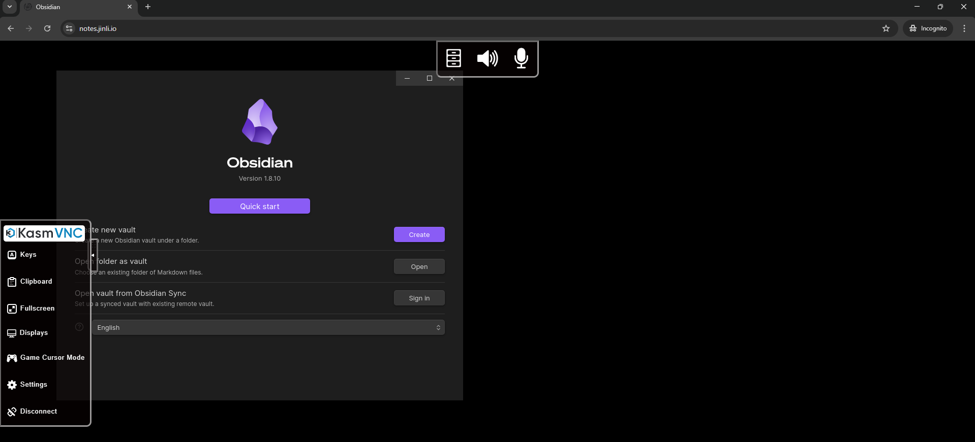 Obsidian Web Interface