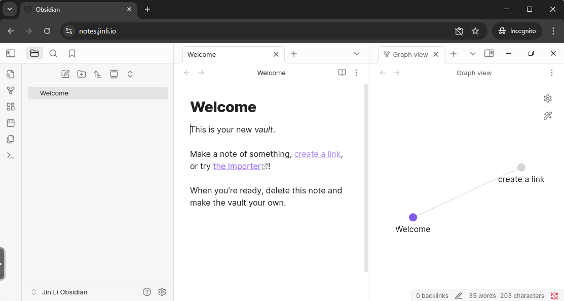 Obsidian Web Interface